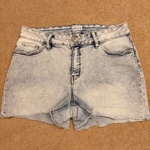 Ava Viv Acid Wash High Rise Denim Shorts Womens Size 14W Daisy Dukes Festival